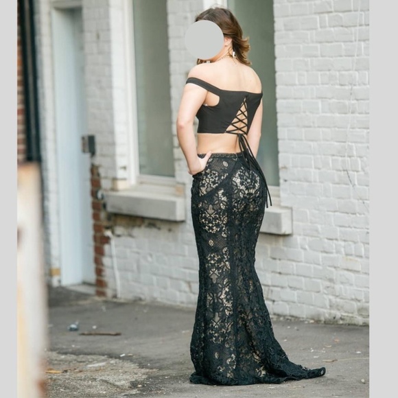 Mon Cheri 'Ellie Wilde' Two-Piece Corset Back Gown - Picture 1 of 10